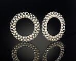 Pair of Bangles (kada) by Bhagat, Bhagat, Platinum, set with diamonds and pearls
